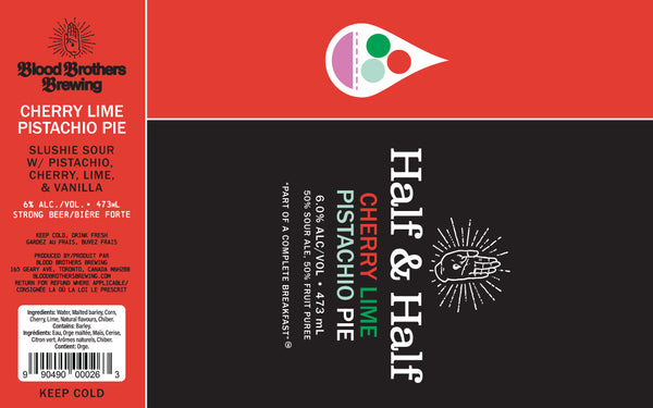 HALF & HALF - CHERRY LIME PISTACHIO PIE • 473 ML TALL CAN