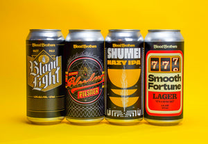 WELCOME TO BLOOD BROTHERS • 4 CANS 473 ML