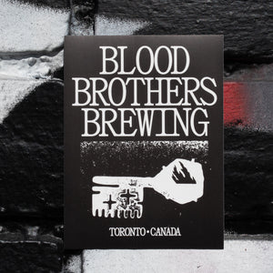 BLOOD BROTHERS FIRE KEY VINYL STICKER • 4" x 3"